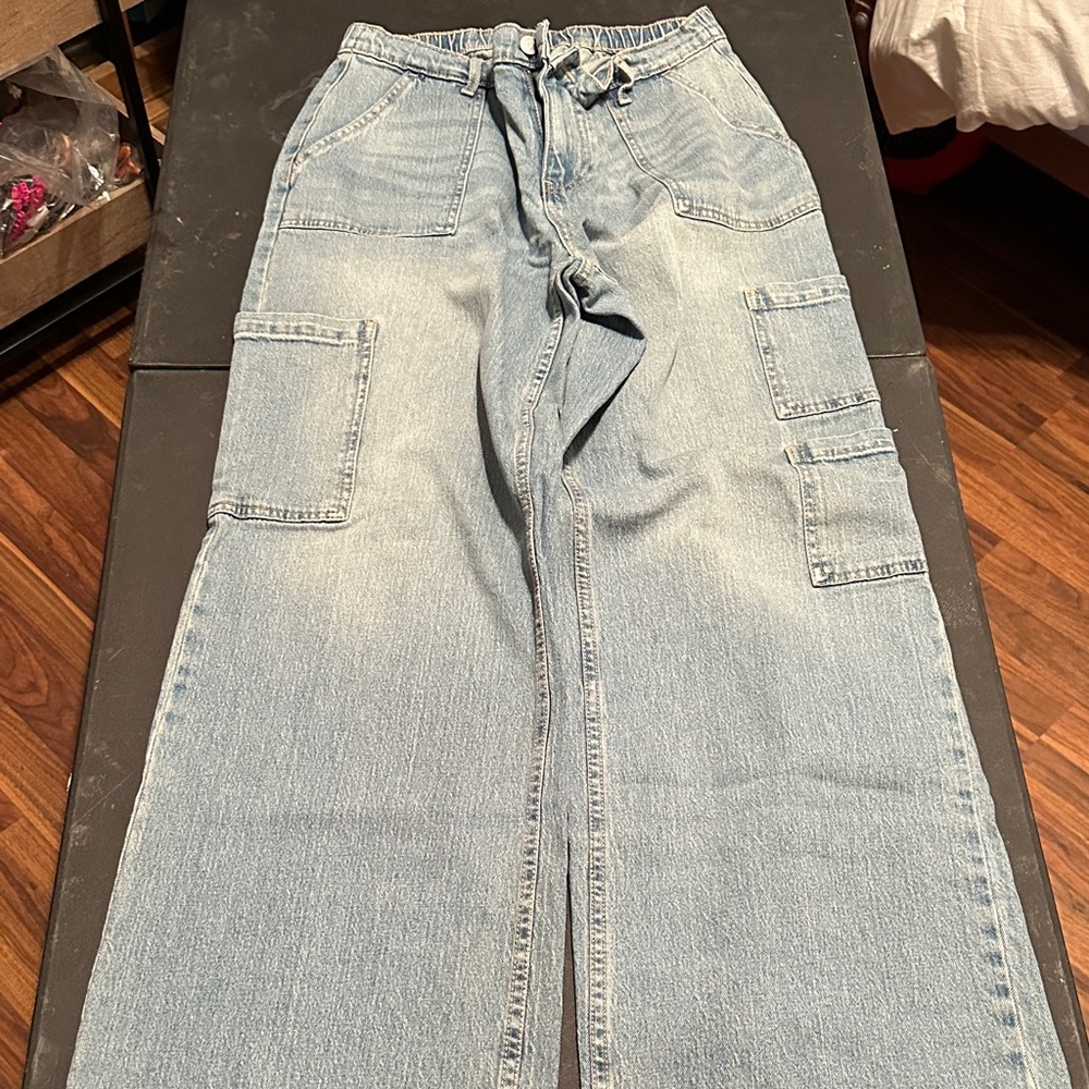 No Boundaries Light Blue Wide Leg Jeans